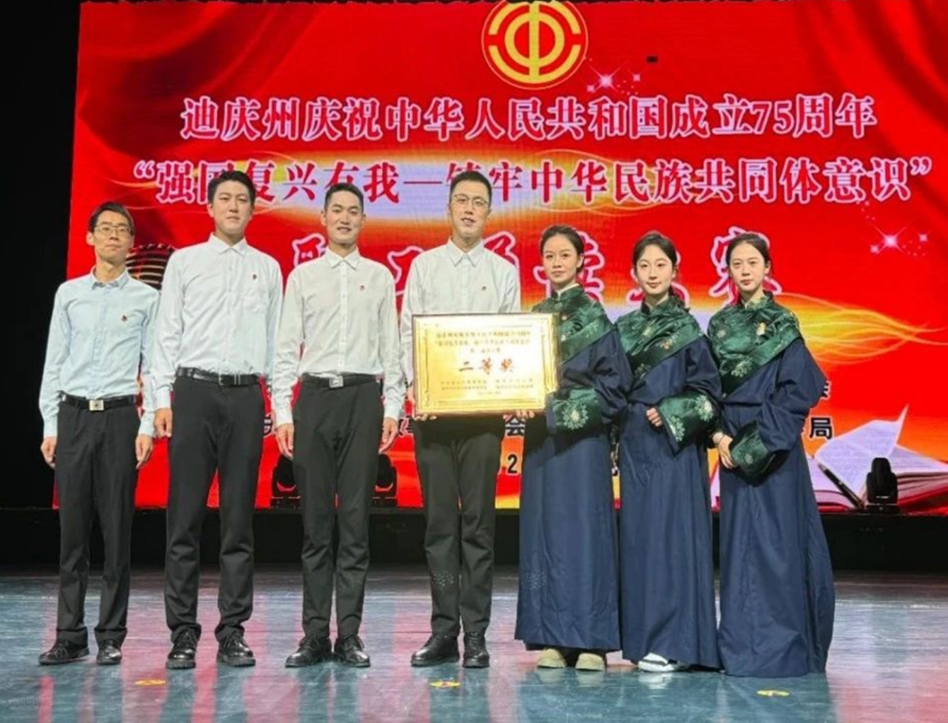 香职新闻｜凝聚青春力量 铸牢中华民族共同体意识—学院选派优秀团员代表参加迪庆州职工诵读大赛(图1)